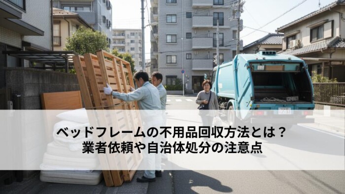 ベッドフレームの不用品回収方法とは？業者依頼や自治体処分の注意点