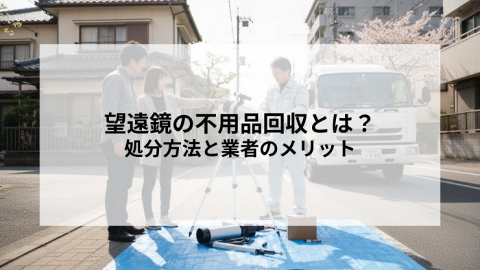 望遠鏡の不用品回収とは？処分方法と業者のメリットを解説