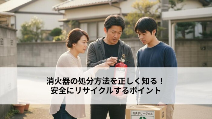 消火器の処分方法を正しく知る！安全にリサイクルするポイント
