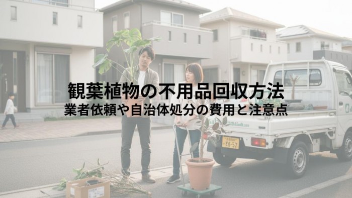 観葉植物の不用品回収方法を解説！業者依頼や自治体処分の費用と注意点